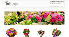 Desktop Screenshot of inbloomflorist.com.au